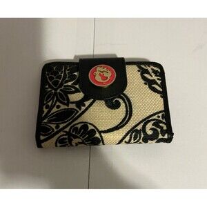 Spartina 449 Black and Cream Floral Wallet